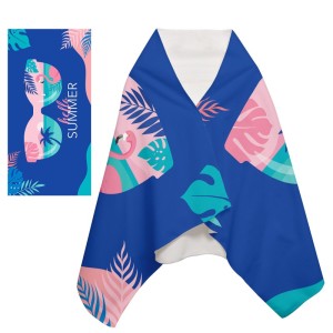 Ręcznik plażowy prostokątny niebieski HELLO SUMMER 150x70