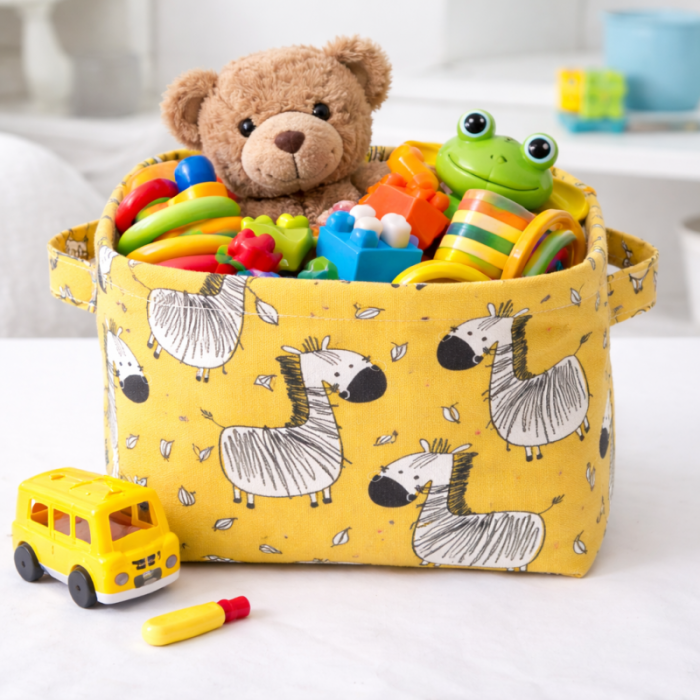 Pojemnik na zabawki, materiałowy kosz, worek na pranie ŻYRAFY OR51WZ3