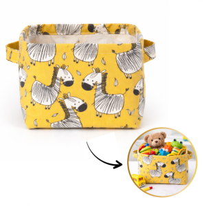 Pojemnik na zabawki, materiałowy kosz, worek na pranie ŻYRAFY OR51WZ3