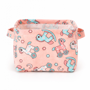 Pojemnik na zabawki, kosz materiałowy, worek na pranie KONIKI