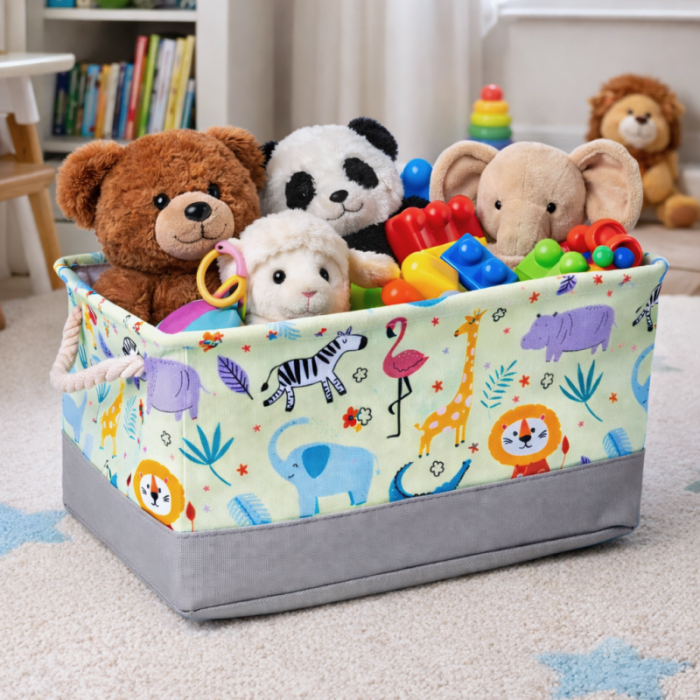 Pojemnik na zabawki kosz, worek na pranie, zwierzątka 30x40x22cm