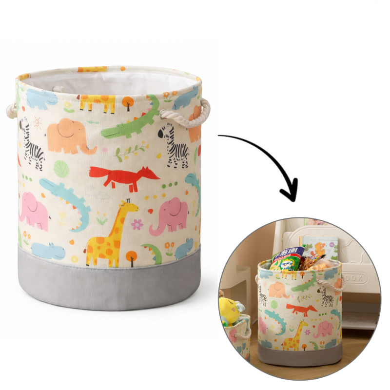 Pojemnik na zabawki kosz, worek na pranie, organizer zwierzątka 40x35cm