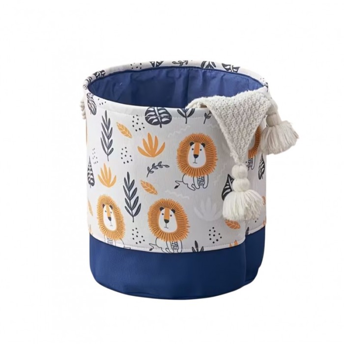 Pojemnik na zabawki kosz, worek na pranie, organizer lwy 40x35cm
