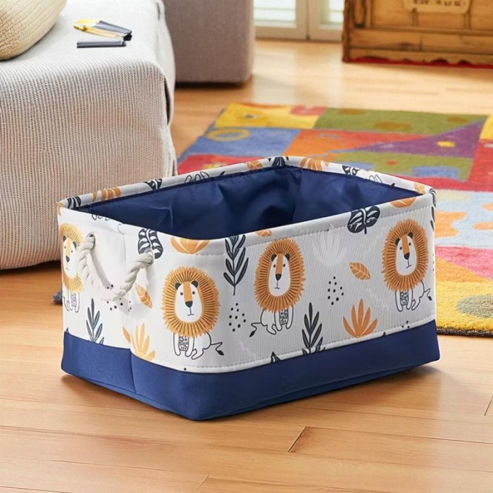 Pojemnik na zabawki kosz, organizer lwy 30x40x22cm