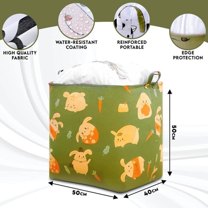 Pojemnik na zabawki kosz, worek na pranie 50x40x45 cm