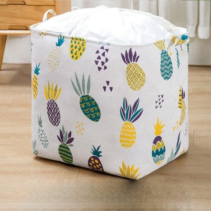 Pojemnik na zabawki kosz, worek na pranie ze ściągaczem 50x40x50 cm