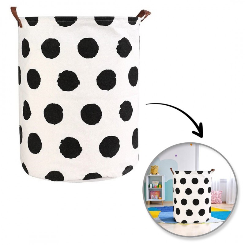 POJEMNIK KOSZ WOREK NA ZABAWKI LUB PRANIE KROPKI 35x45 cm