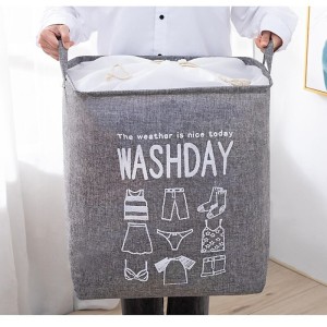 Pojemnik na zabawki kosz, worek na pranie ze ściągaczem 50x40x50 cm