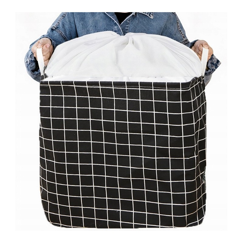 Pojemnik na zabawki kosz, worek na pranie ze ściągaczem 50x40x50 cm