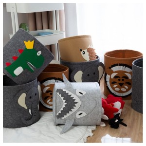 Pojemnik na zabawki kosz, worek na pranie FILCOWY 35x35 cm