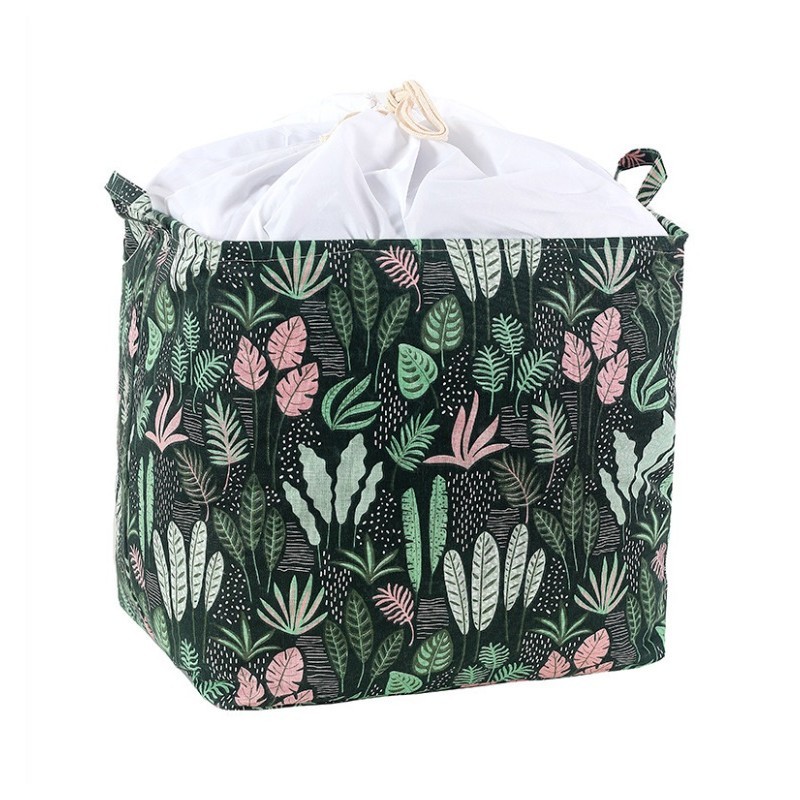 Pojemnik na zabawki kosz, worek na pranie ze ściągaczem 50x40x50 cm