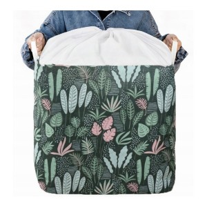 Pojemnik na zabawki kosz, worek na pranie ze ściągaczem 50x40x50 cm