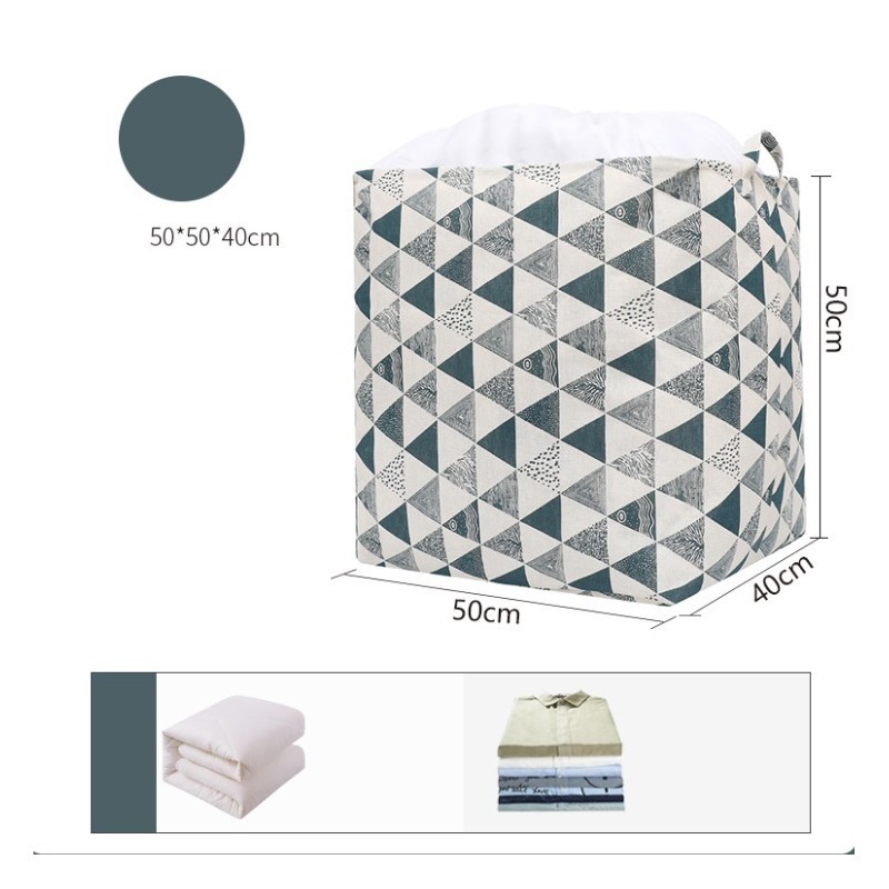 Pojemnik na zabawki kosz, worek na pranie ze ściągaczem 50x40x50 cm