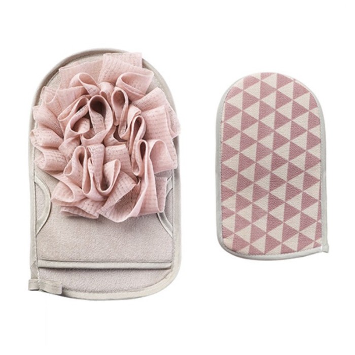 Szczotka gąbka do mycia na mokro i sucho -dwustronna, RÓŻOWA