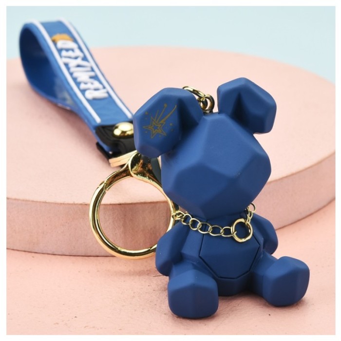 Brelok do kluczy Geometric Miś Granat