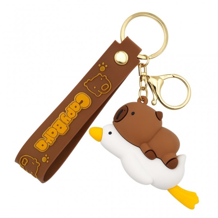 Brelok do kluczy kapibara z gąską