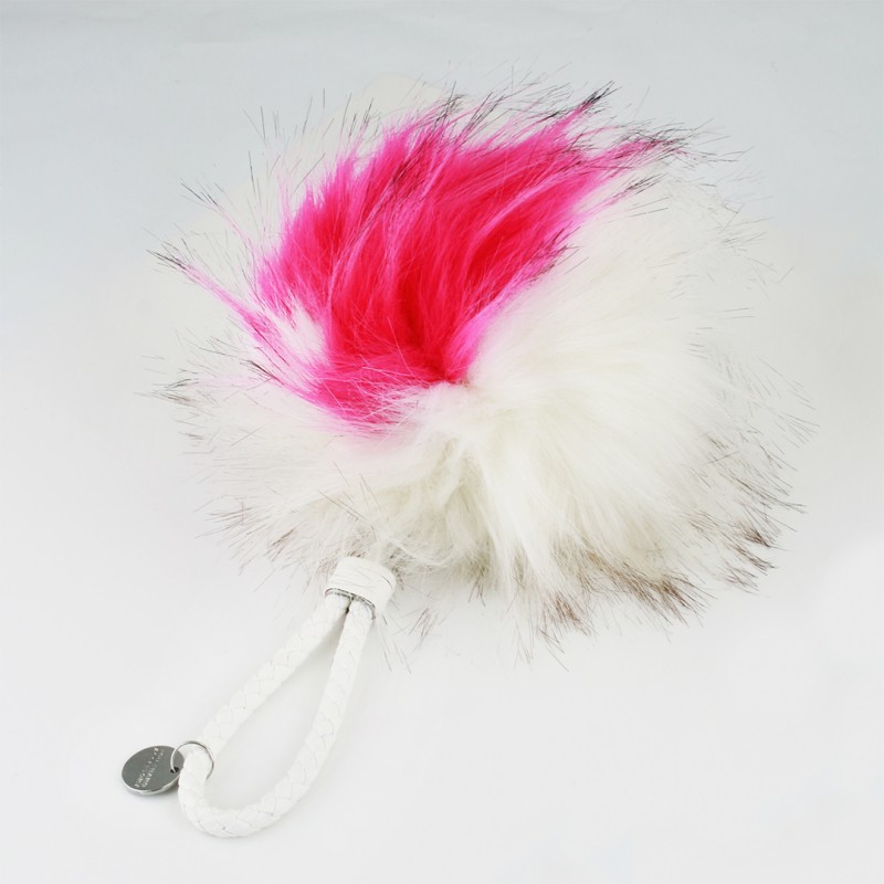 Brelok maxi puch róż z kremem