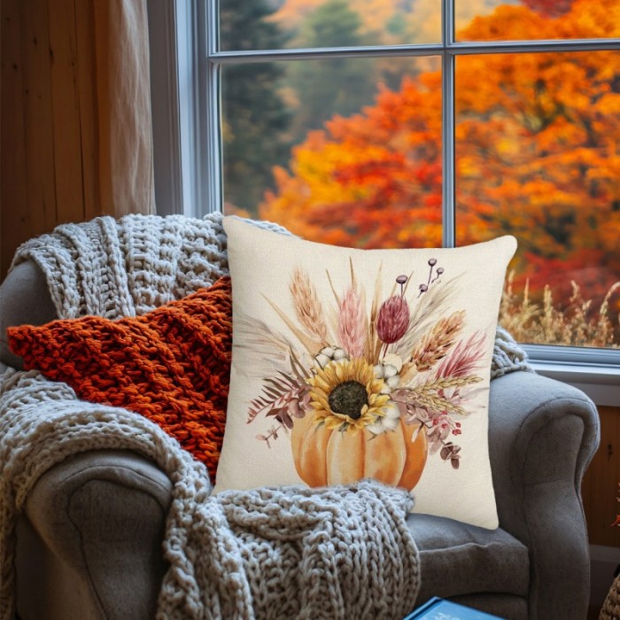 Poszewka na poduszkę, 45x45cm, Jesień