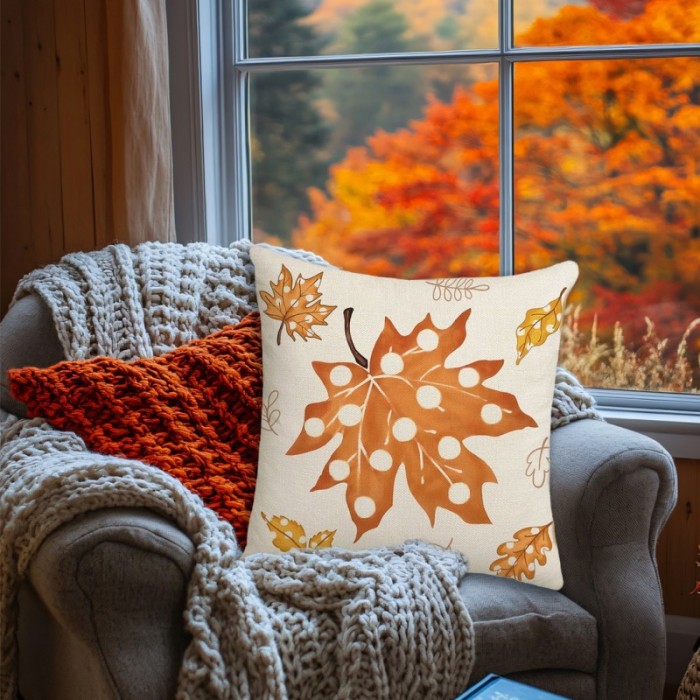 Poszewka na poduszkę, 45x45cm, Jesień