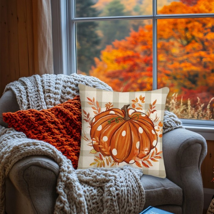 Poszewka na poduszkę, 45x45cm, Jesień