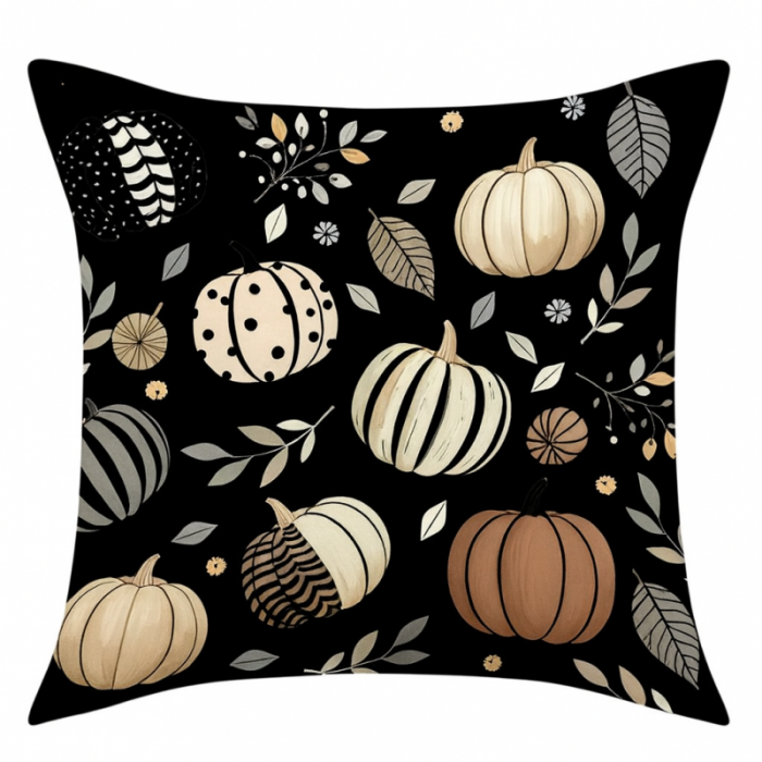 Poszewka na poduszkę, 45x45cm,  jesień, dynie
