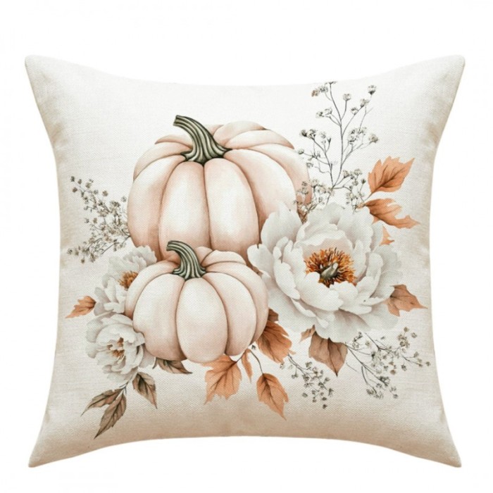 Poszewka na poduszkę, 45x45cm, jesień, dynie