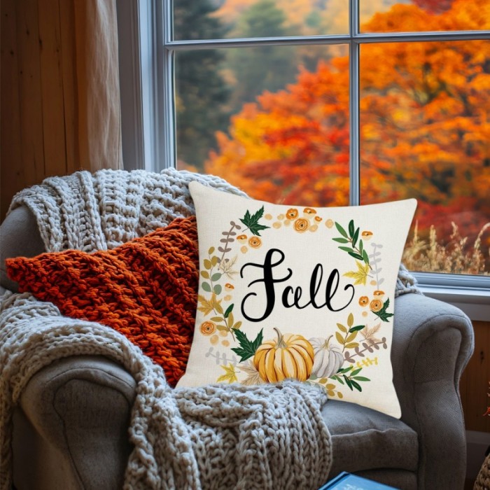 Poszewka na poduszkę, 45x45cm, Jesień