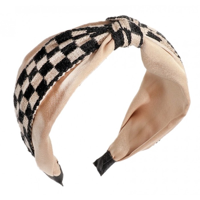Opaska do włosów, turban z materiału, gruba
