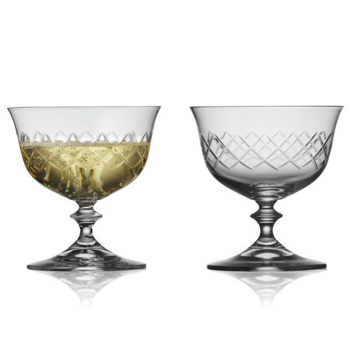 Kieliszki do szampana ze szkła kryształowego Eaton 280 ml 2 sztuki 36240
