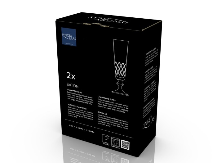 Kieliszki do szampana ze szkła kryształowego 160 ml Eaton 2 sztuki 36358