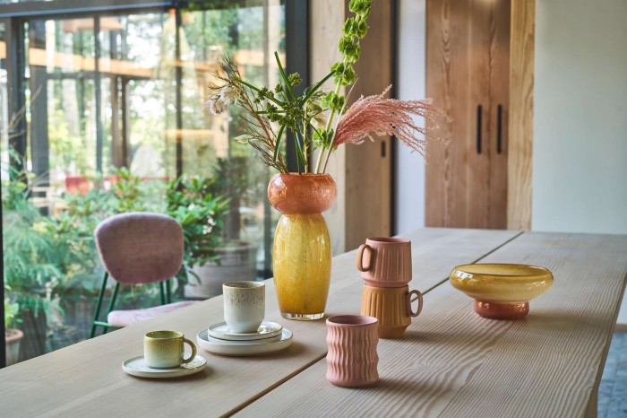 Wazon 14,5x30cm yellow/amber Styles 32376