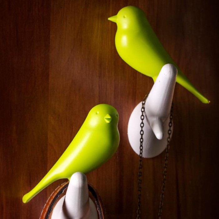 Wieszaki Ptaki niebieski/czarny 10067-BK-BU