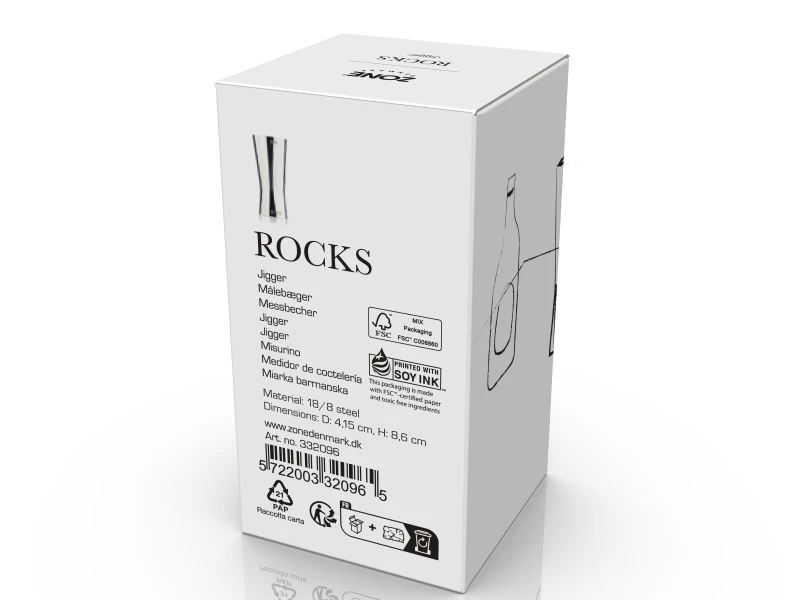Miarka do alkoholu 25/50ml Rocks Stalowa 332096