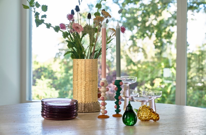 Dekoracja winogrono szklane Styles Dark Pink 29255