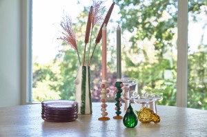 Dekoracja winogrono szklane Styles Dark Pink 29255