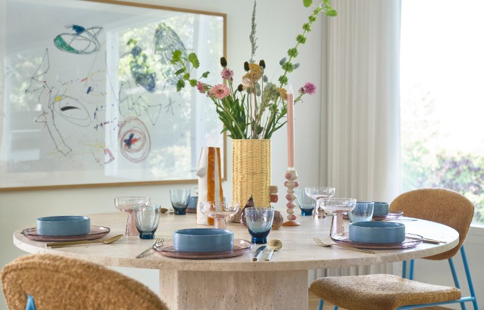 Dekoracja gruszka szklana Styles Dark Pink 29252