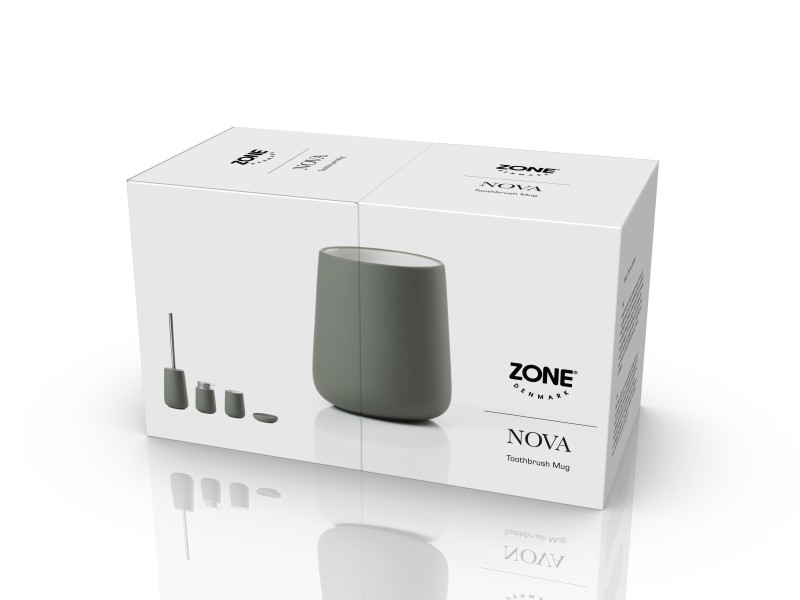 Kubek na szczoteczki do zębów Nova One Olive Green 28100