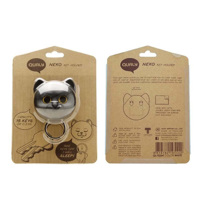 Wieszak na klucze Neko Cat QL10264-GY