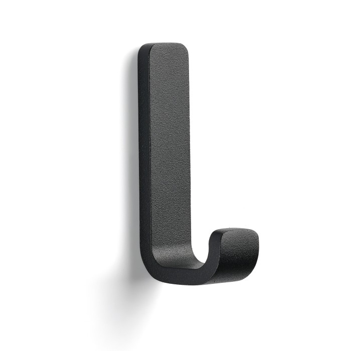 Wieszak ścienny pojedynczy 8,5 cm Rim Black 14653