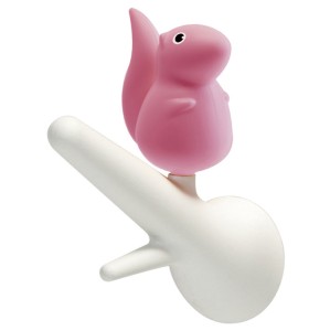 Wieszak Wiewiórka różowy/biały 10088-WH-PK