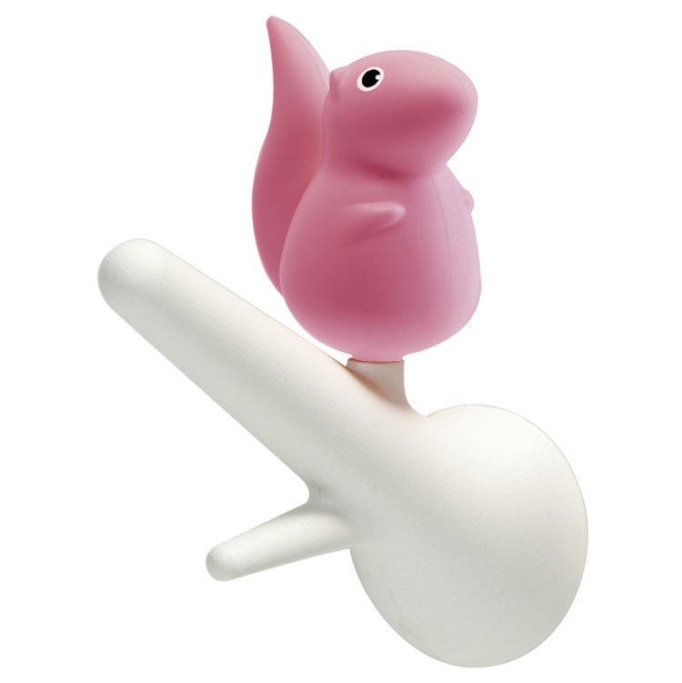 Wieszak Wiewiórka różowy/biały 10088-WH-PK