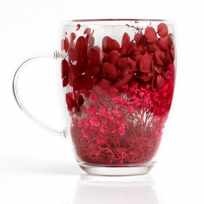 Szklanka termiczna z kwiatami w środku 300ml 1szt SZK192