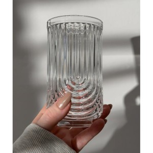 Szklanka ryflowana wysoka 480 ml grube szkło 1szt SZK64