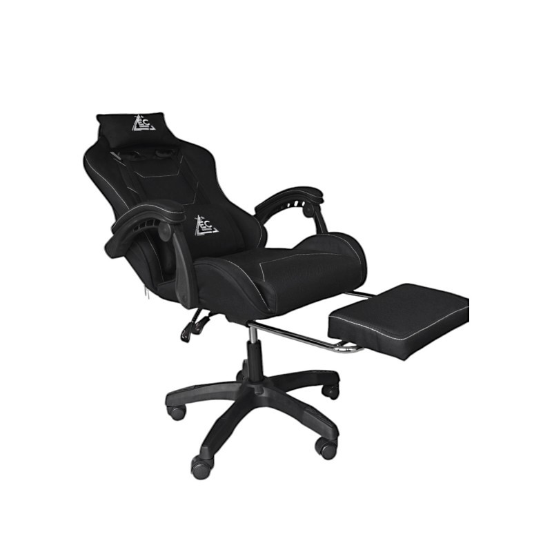 Fotel gamingowy obrotowy STRIKE z podnóżkiem i poduszkami, szary KO40SZ