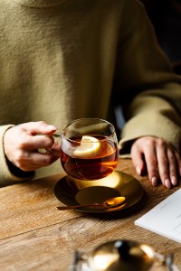 Filiżanka 400ml z łyżeczką i złotym spodkiem Eva 1913