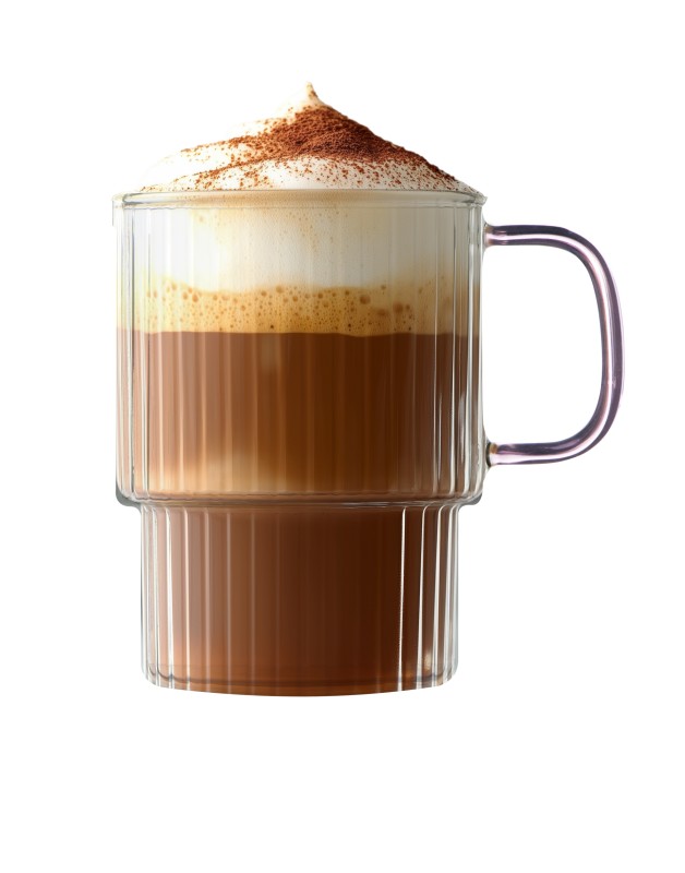 Dwie szklanki ryflowane z różowym uchem 350ml Livio 1821