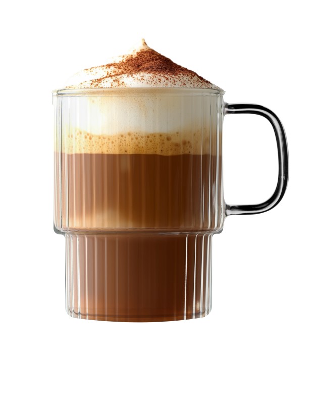 Dwie szklanki ryflowane z szarym uchem 350ml Livio 1814