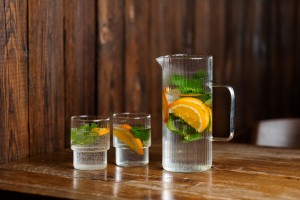 Dwie szklanki ryflowane 350ml Livio 1784