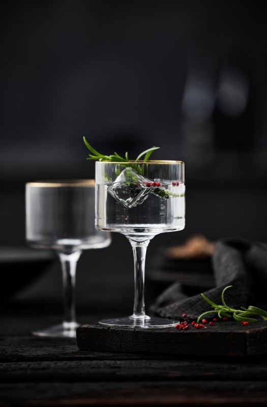 Kieliszki do ginu Palermo 320 ml 4 sztuki złote 23714