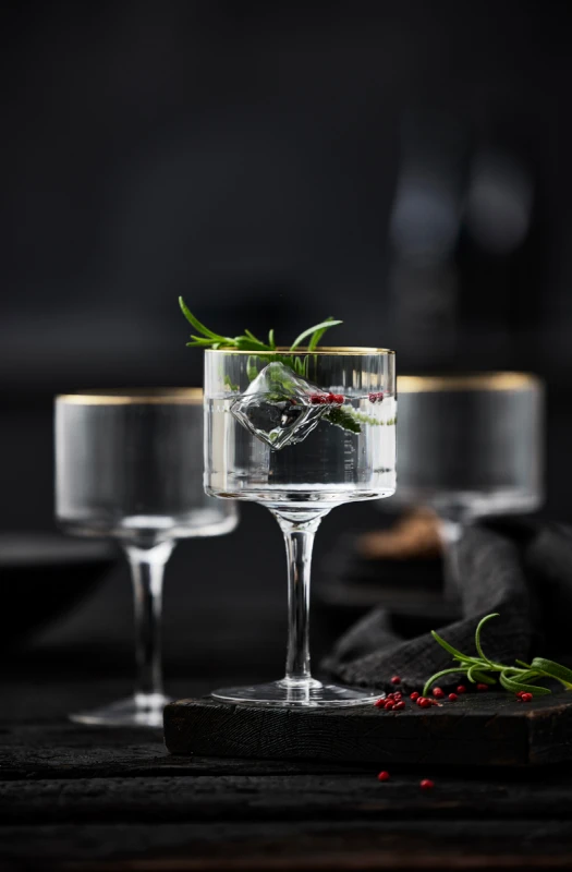 Kieliszki do ginu Palermo 320 ml 4 sztuki złote 23714